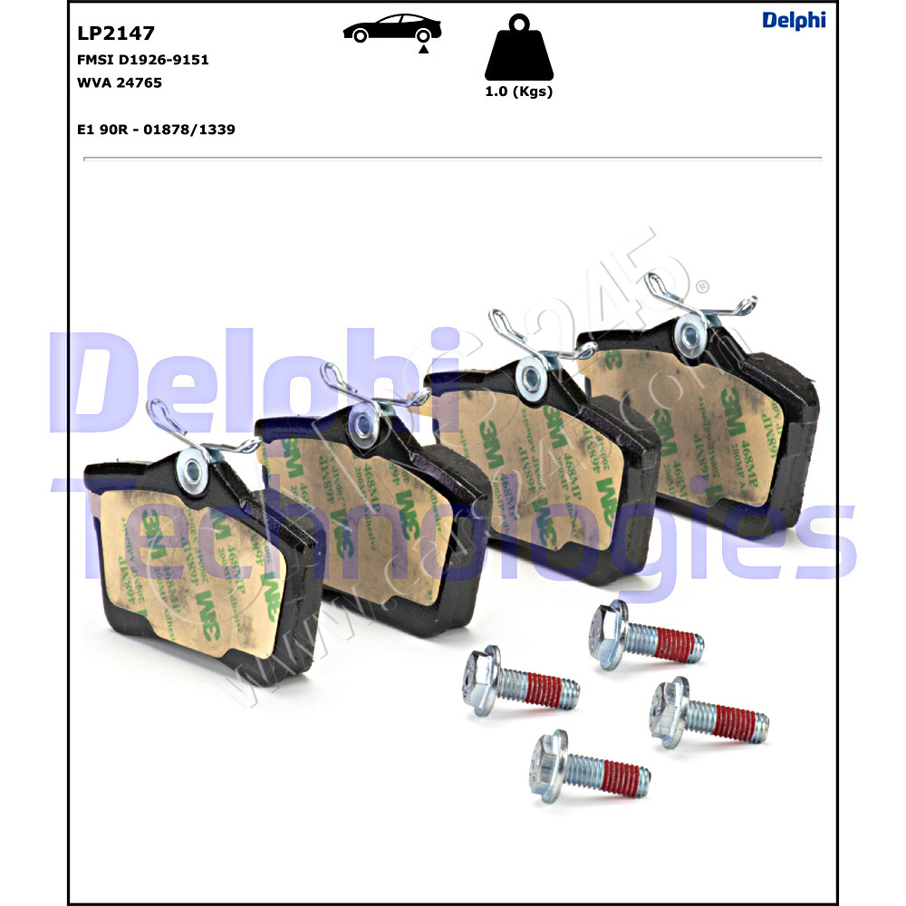 Brake Pad Set, disc brake DELPHI LP2147 2