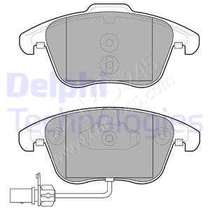Brake Pad Set, disc brake DELPHI LP2107