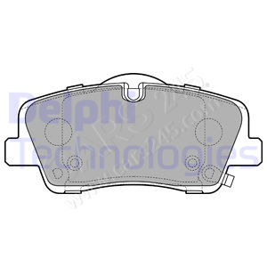 Brake Pad Set, disc brake DELPHI LP3295