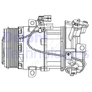 Compressor, air conditioning DELPHI CS20550