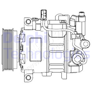 Compressor, air conditioning DELPHI CS20476