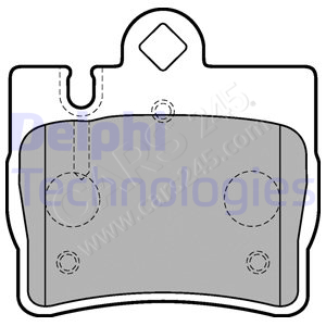 Brake Pad Set, disc brake DELPHI LP1697