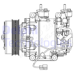 Compressor, air conditioning DELPHI CS20510