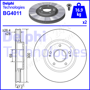 Brake Disc DELPHI BG4011