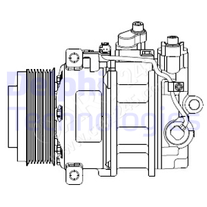 Compressor, air conditioning DELPHI CS20378