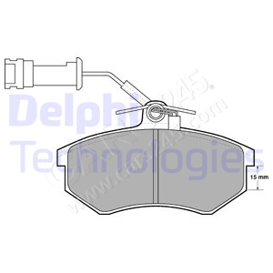 Brake Pad Set, disc brake DELPHI LP444
