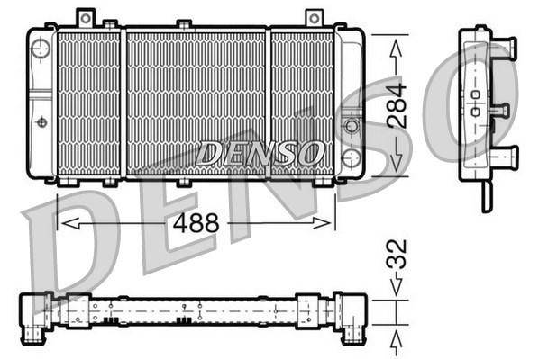 Radiator, engine cooling DENSO DRM27001