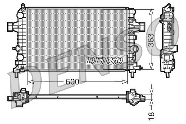 Radiator, engine cooling DENSO DRM20103