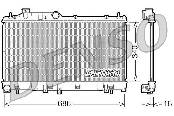 Radiator, engine cooling DENSO DRM36007