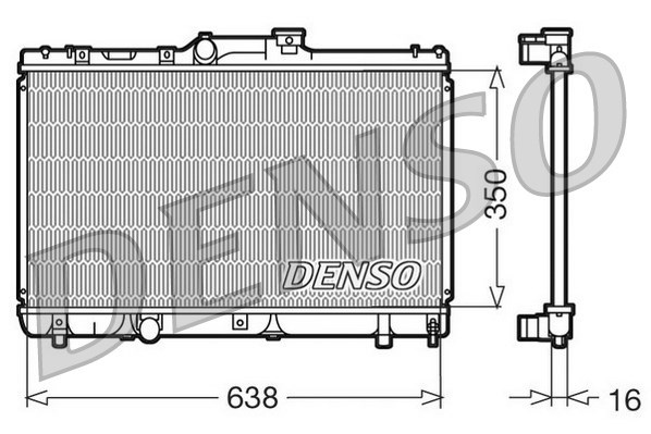 Radiator, engine cooling DENSO DRM50013