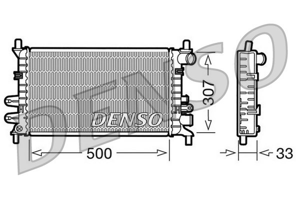 Radiator, engine cooling DENSO DRM10027