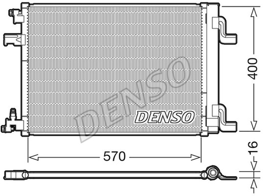 Condenser, air conditioning DENSO DCN20001