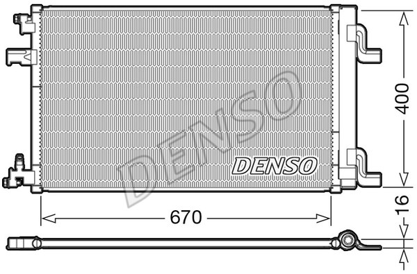 Condenser, air conditioning DENSO DCN20002