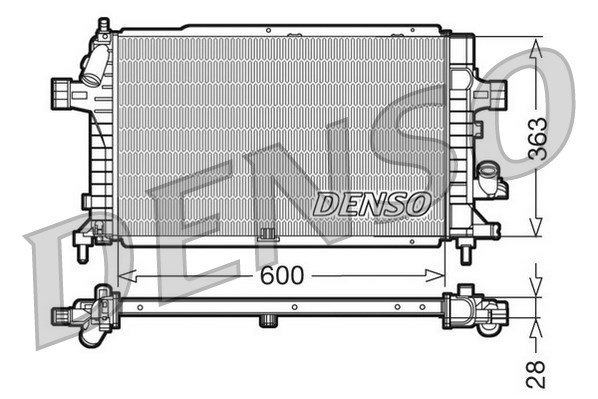 Radiator, engine cooling DENSO DRM20102