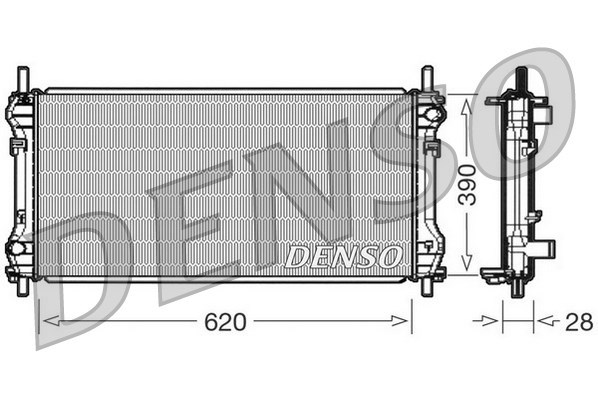 Radiator, engine cooling DENSO DRM10102