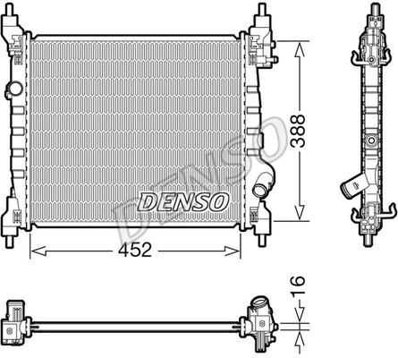 Radiator, engine cooling DENSO DRM15014