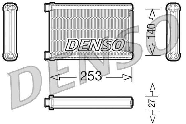 Heat Exchanger, interior heating DENSO DRR05005