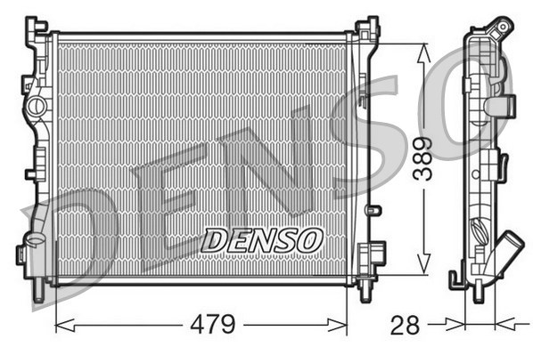 Radiator, engine cooling DENSO DRM23016