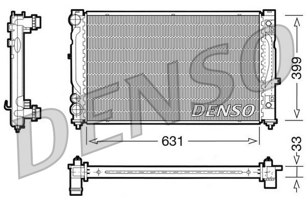 Radiator, engine cooling DENSO DRM02030