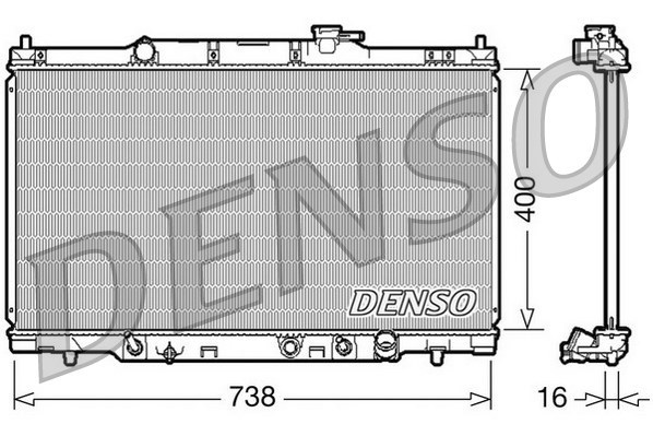 Radiator, engine cooling DENSO DRM40012