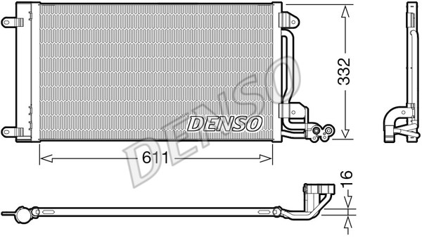 Condenser, air conditioning DENSO DCN02034