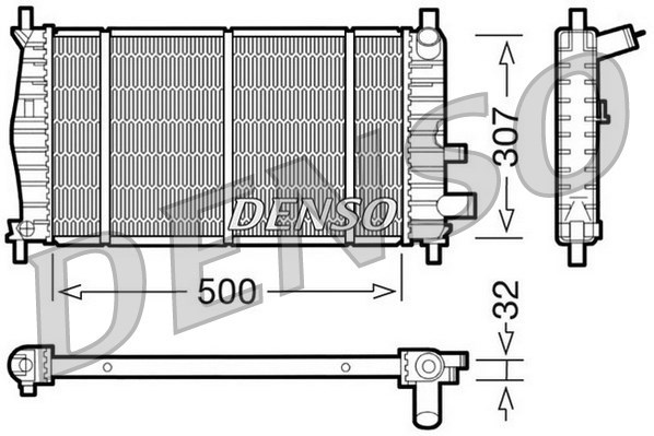 Radiator, engine cooling DENSO DRM10042
