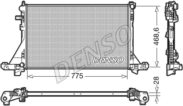 Radiator, engine cooling DENSO DRM23093