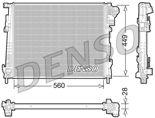 Radiator, engine cooling DENSO DRM23094