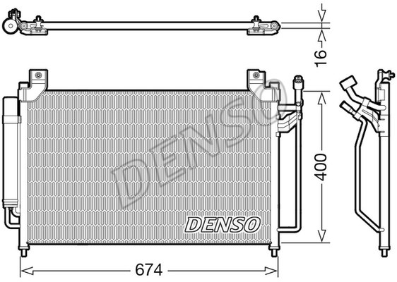 Condenser, air conditioning DENSO DCN44013