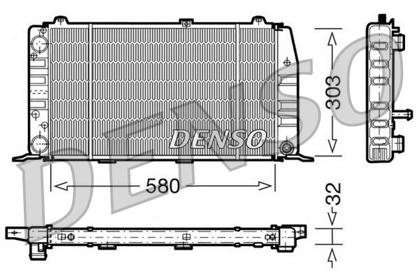 Radiator, engine cooling DENSO DRM02010