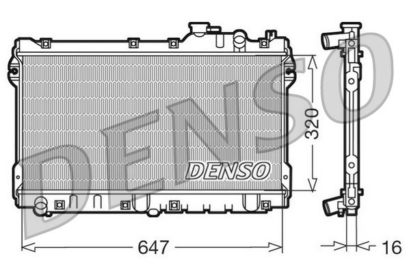 Radiator, engine cooling DENSO DRM44015
