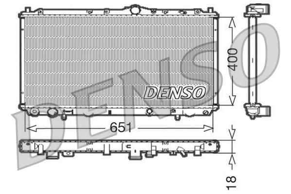 Radiator, engine cooling DENSO DRM33061