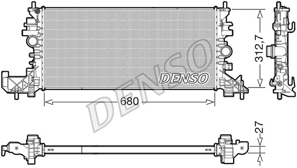 Radiator, engine cooling DENSO DRM20118