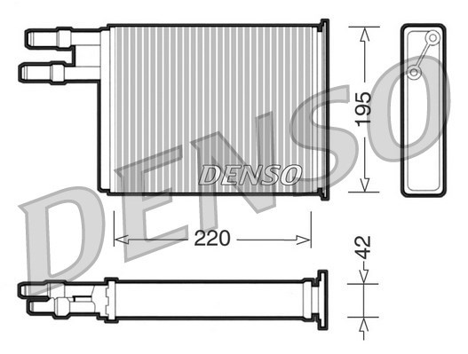Heat Exchanger, interior heating DENSO DRR09031