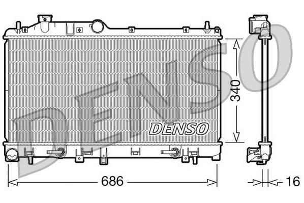 Radiator, engine cooling DENSO DRM36009