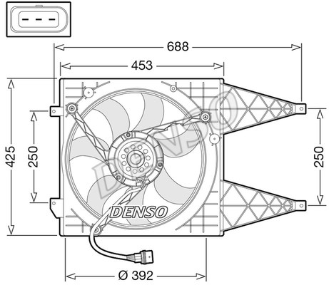Fan, engine cooling DENSO DER32015
