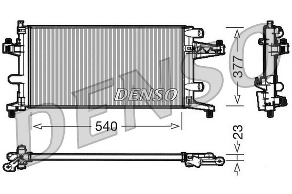Radiator, engine cooling DENSO DRM20040