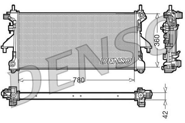 Radiator, engine cooling DENSO DRM21102