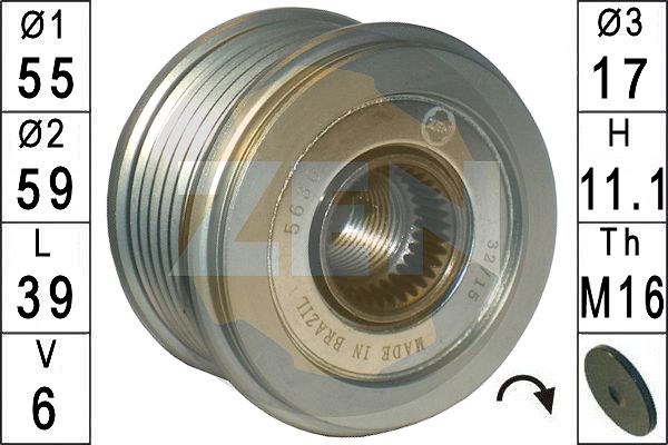 Alternator Freewheel Clutch ERA ZN5630