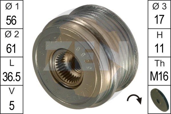 Alternator Freewheel Clutch ERA ZN5380