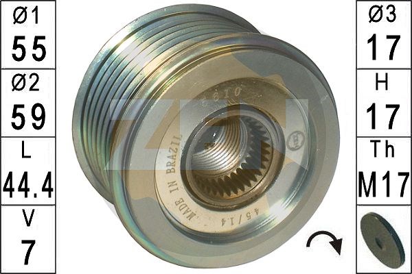 Alternator Freewheel Clutch ERA ZN5610