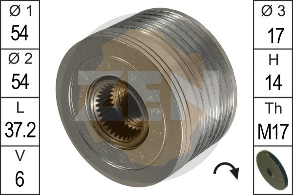Alternator Freewheel Clutch ERA ZN5440