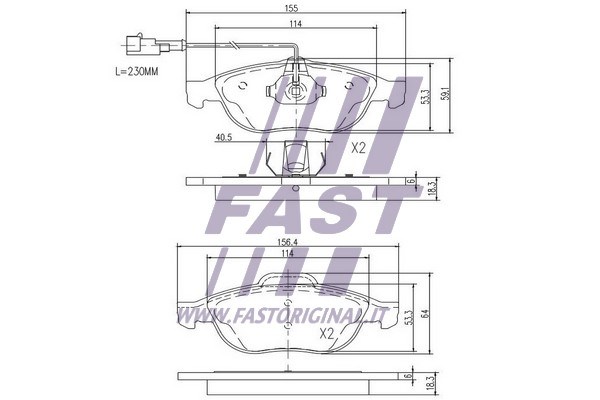 Brake Pad Set, disc brake FAST FT29165 2