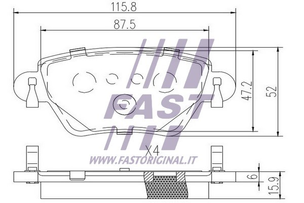 Brake Pad Set, disc brake FAST FT29533 2