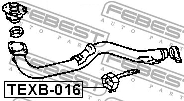 Mounting Kit, exhaust system FEBEST TEXB016 2
