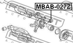 Mounting, control/trailing arm FEBEST MBAB027Z 2