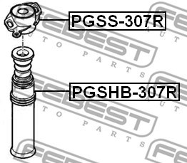 Protective Cap/Bellow, shock absorber FEBEST PGSHB307R 2