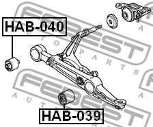 Mounting, control/trailing arm FEBEST HAB039 2