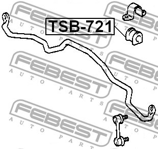 Bushing, stabiliser bar FEBEST TSB721 2