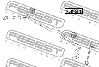 Mounting, stabiliser bar FEBEST KSBSPF 2